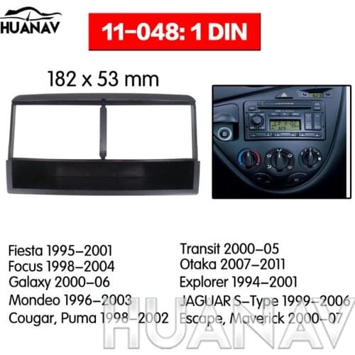 HUANAV Car Radio stereo Fitting installation adapter fascia For Ford Fiesta 1995-2004/1998-2004 Focus Stereo Frame Audio Fascias
