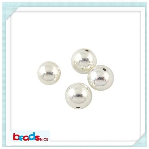 Beadsnice ID25606 round beads wholesale 925 sterling silver beads for jewellry making