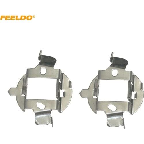 FEELDO 2PCS Car H7 HID Xenon Bulb Adapter Holder For Volkswagen Sagitar Chery Riich G5 HID Bulb Base Retainer Clip Socket #5555