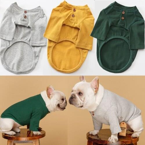 French Bulldog Clothes Summer Dog T-shirt Cat Chihuahua Yorkie Clothing Poodle Pomeranian Schnauzer Pug Clothes Pet Shirt Outfit