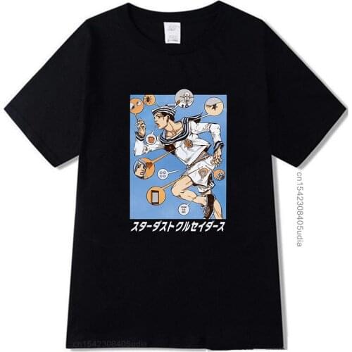 Men/Women Causal T Shirt Anime Jojo Bizarre Adventure Graphic Print T-Shirt Fashion O-Neck Short Sleeved Unisex