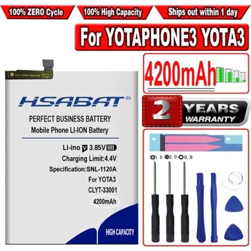 HSABAT 4200mAh CLYT-33001 Battery for YOTAPHONE3 YOTA3 YOTA Y3