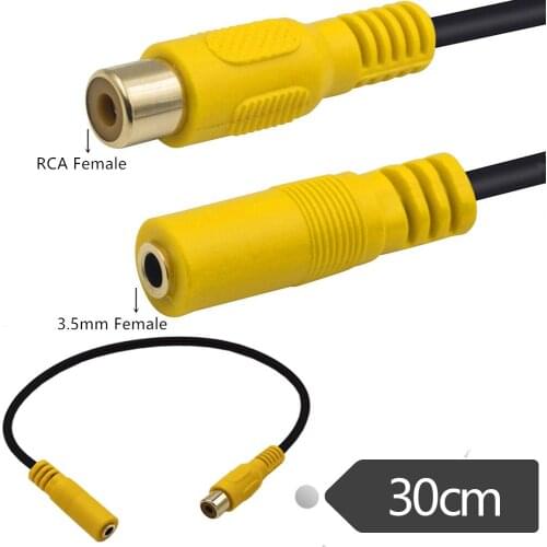 ERE RCA to 3.5mm Cable, 3.5mm to RCA Cable, Gold Plated 3.5mm Female Jack to RCA Female Adapter Cable for Speaker, Media Player