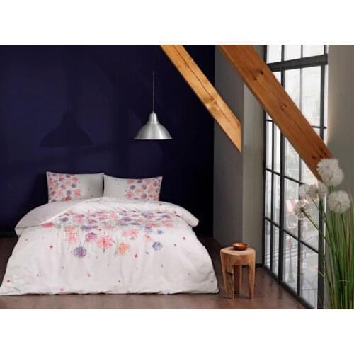 Crown Double Ranforce Duvet cover set Ezra Pink