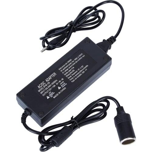 KWOKKERK European Plug 220V AC Power To 12V10A Home Wall Power Adapter Converter Car Cigarette Lighter Socket Power Supply