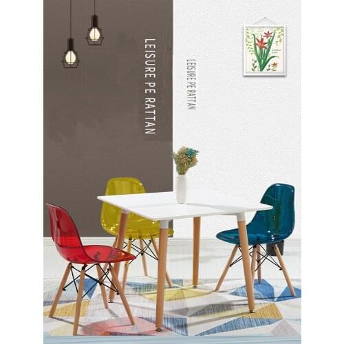 Dining room furniture Dining chairs modern chair backrest stool Nordic negotiation office chair solid wood transparent chair