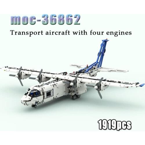 Moc-36862 military children transport aircraft building blocks Moc building blocks military helicopter parts kit