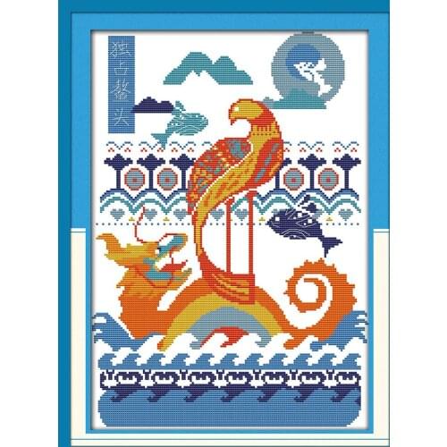 Be the champion cross stitch kit Chinese cartoon Aida count 18ct 14ct 11ct print embroidery DIY handmade needlework supplies bag