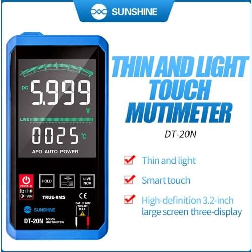 Tool Sets For SUNSHINE DT-20N Multimeter Digital Touch Screen Tester Current Resistance Measuremet Tools With Wire Pen Cable