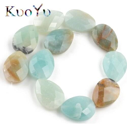 13X18mm Natural Gem Amazonite Stone Beads Water droplets Shape Loose Bead For Jewelry Making DIY Perles Bracelets Accessories