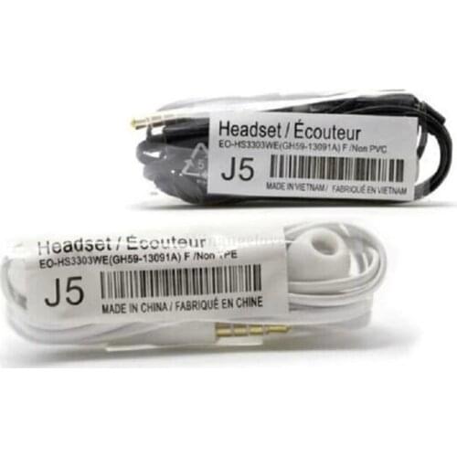 1000pcs/lot J5 Headsets In-ear Earphones Hands-free with Mic For Samsung HTC Xiaomi Phones ship within 12hours