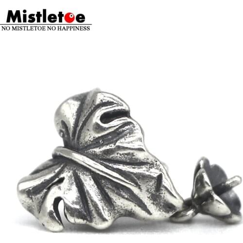 Mistletoe 925 Sterling Silver Harvest Dangle Pin Charm European Jewelry