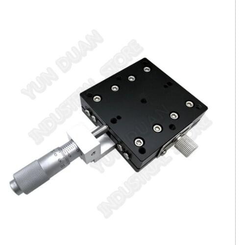 X Axis 70*70mm Manual Displacement Trimming Platform Cross Roller Guide Way Linear Stage Sliding Table High precision LX70-C