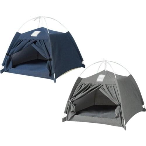 Portable Folding Cat Tent House Comfortable Cat Bed Warm Cozy Washable Sleeping Bed Cave For Dog Puppy