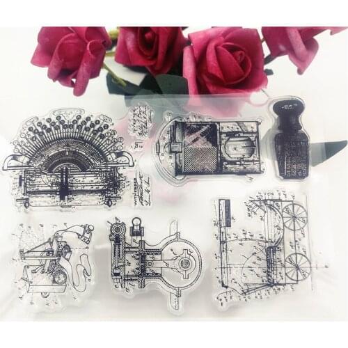 11*16CM Printing Machine Transparent Clear Stamps / Silicone Seals Roller Stamp For DIY Scrapbooking Photo Album/Card Making
