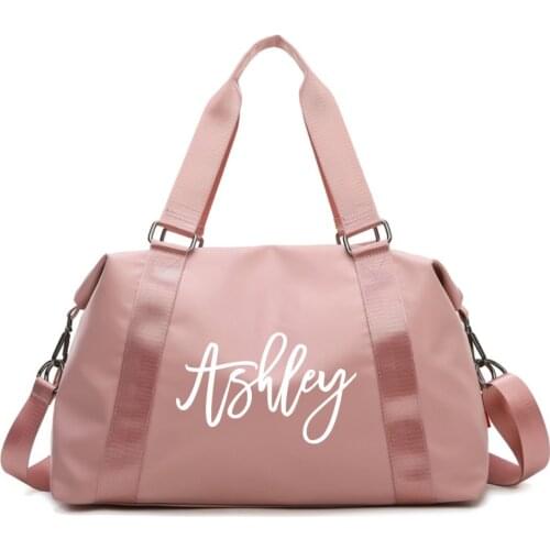 Personalized Duffel Bag Custom Sports Gym Bag Travel with Name Waterproof Weekender Shoulder Bags Gift For Groomsman,Bridesmaid