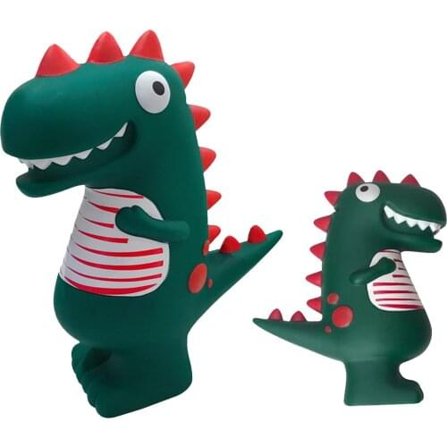 PVC Cartoon Dinosaur Desk Statues Piggy Bank Sculpture Decor Money Box - for Living Room Bedroom Office Desktop