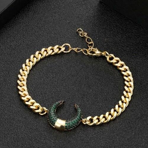 Zlxgirl Luxury Brand Gold Chain copper bracelet perfect colorful AAA mirco paved zirconia wedding bracelet&bangle for girl gifts