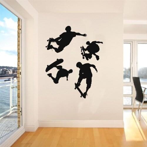 Random Skateboard Tricks Wall Art Decal Sticker For Home Living Decoration Removable A002799