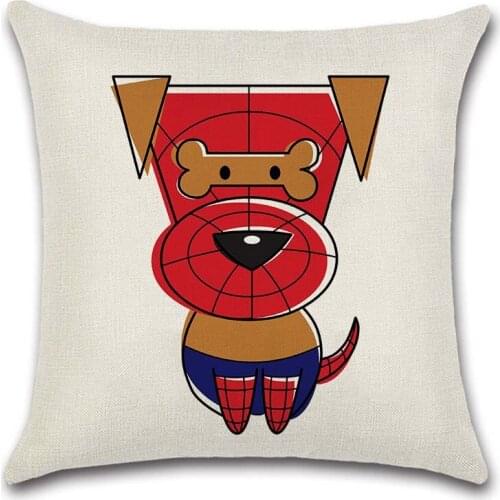 Super hero spider dogs cartoon decoration for home house Party cushion cover Pillow case Chair sofa for kids friend gift present