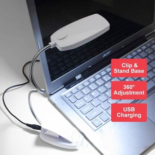 Suchme LED Work Table Lamp Energy Saving Eye Protection 28 Bulb Bead High Brightness Clip Stand USB Bedroom Bedside Reading Desk