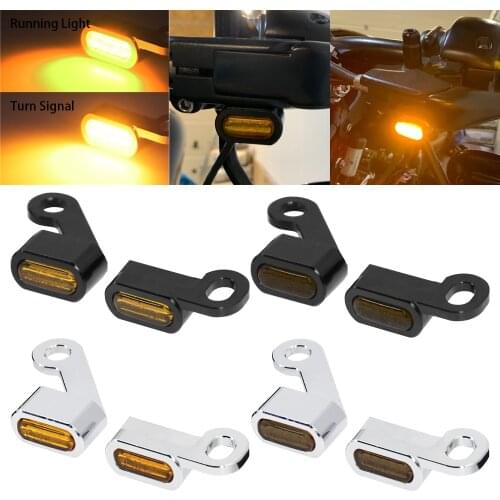 Motorcycle LED Turn Signal Indicators Amber Running Lights Mini Lamp For Harley Sportster XL 2004-2021 Iron 1200 883 Nightster