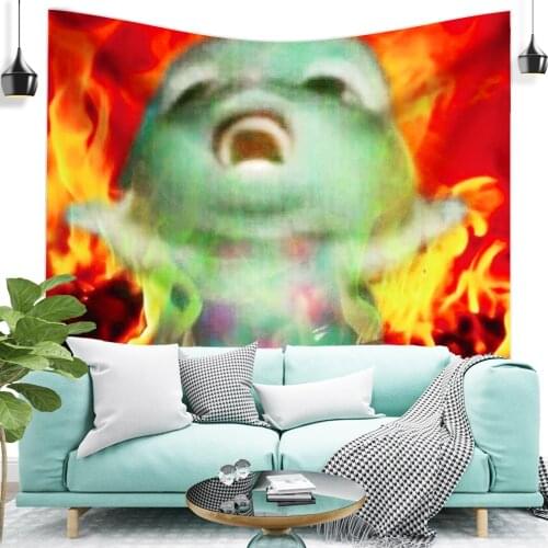 Bibble Meme Tapestry Bohemian Decoration Wall Hanging Bedroom Psychedelic Scene Starlight Art Hippie Home Decoration Mural Tapiz