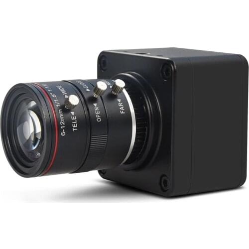 4K@30fps HD USB Camera Webcam Lens 6-12mm UVC Industry Free Drive Compatible Windows Mac OS X Linux