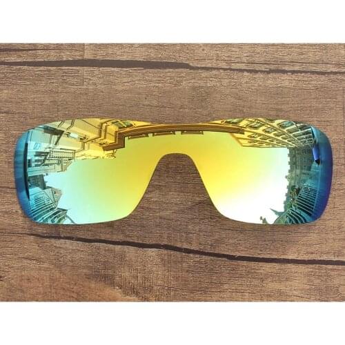 Vonxyz 24K Mirror Polarized Replacement Lenses for-Oakley Turbine Rotor Frame