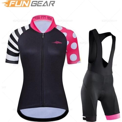 Women Triathlon Short Sleeve Shirt Cycling Clothing Set Racing Bike Clothing Team Jersey MTB Womens Cycling Suits Overalls