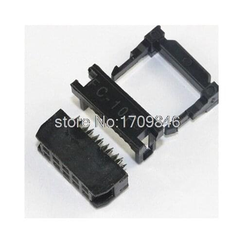 100PCS IDC Socket FC-10P 2.54mm IDC connector 10-pin cable socket 10P 2X5P IDC
