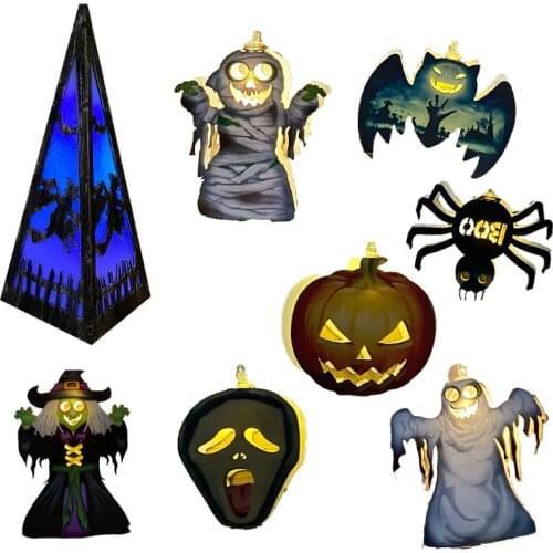 2m Celebrate Halloween Spider Pumpkin Bat Skull String Lights High Quality Battery Powered Light Home Garden Party Outdoor Decor