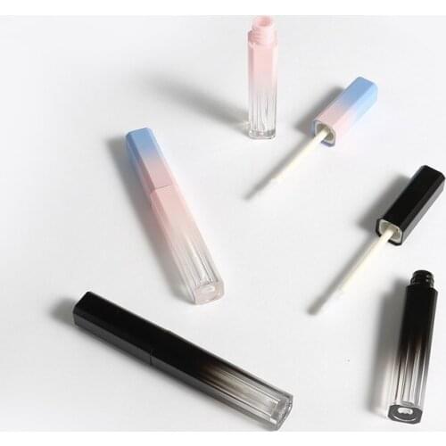 2ml Gradient Color Plastic Square Lip Gloss Tube Cosmetic Lipgloss Empty Packaging Container