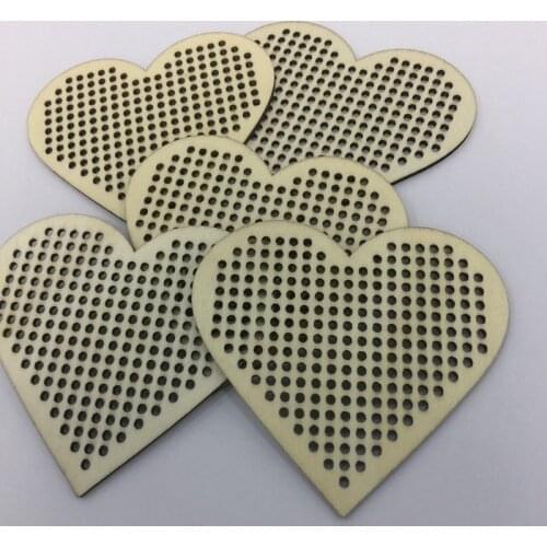 20 pcs free shipping big heart cross stitch pendant blank