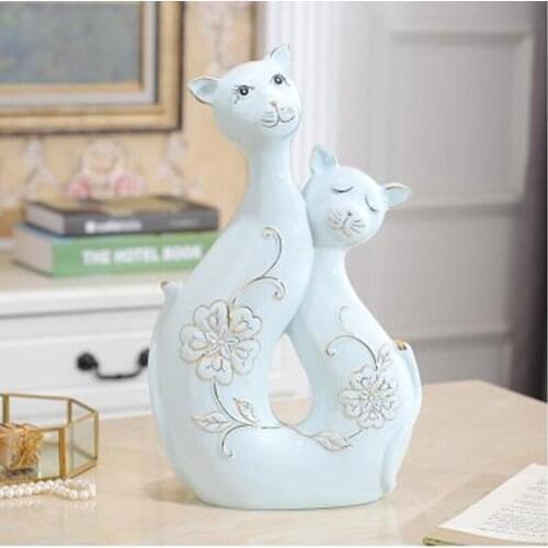 2020 European-style ceramic couple dog crafts, home office restaurant table decorations, wedding decoration gifts
