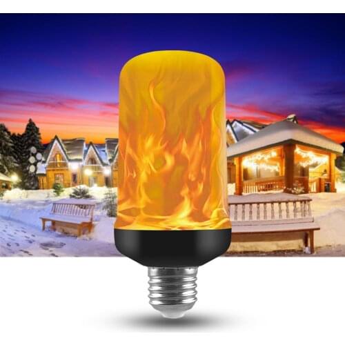 2020 E27 Led Flame Lamps Fire Effect Light Bulb 220V 110V Led Fire Bulb Effect Flickering Emulation Flame Light Lampada