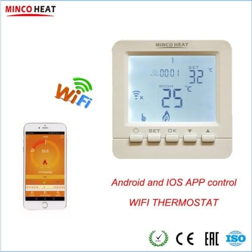 230V 3A Andriod, Iphone APP Control Temperature Controller Room WIFI Thermostat For Gas Boiler and Water Heating System