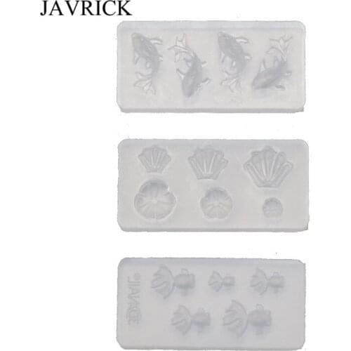 3Pc Mini Size Goldfish Lotus Leaf Earrrings Water Dag DIY Resin Jewelry Mold Kit