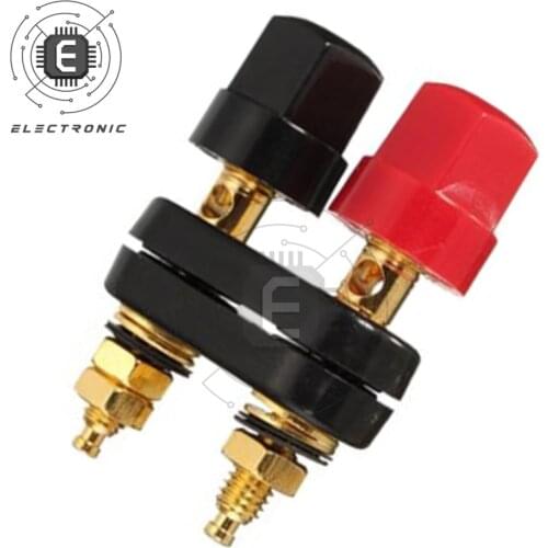 4MM Banana Plug Gold Plate Red Black Connector Terminal Banana Plug Binding Wire Post Wire Connector