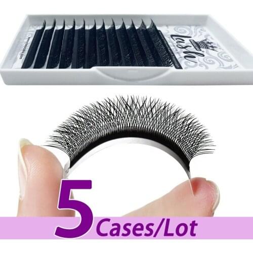 5pcs/lot MASSCAKU Hot Sale Y-Shape eyelash extensions for salon individual Super Soft Premium Y-shaped Brazilian Lashes Cilios