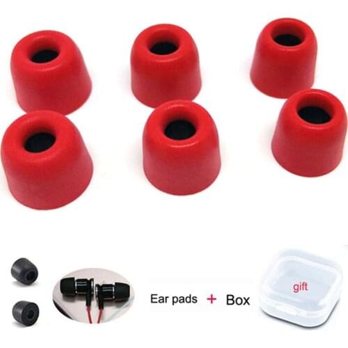 6pcs/3pair ANJIRUI T100 3.0mm (L M S) memory foam tips Ear Pads bass C set sponge ear style for in-ear style earphone ear cotton