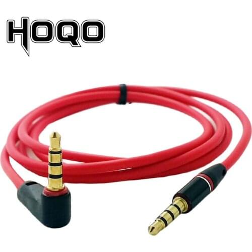 90 Degree Angled 4 pole 3.5mm to 3.5mm Audio Cable Plug jack 1/8 trrs male to male Car Sound Wire headphone for phones 15cm 1m