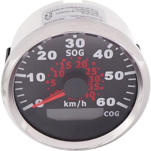 85mm Car GPS Speedometer Boat Speed Meter Gauge 60 km/h 120Km/h Speedometer for Motorcycle Truck Buggy With Backlight 9~32V