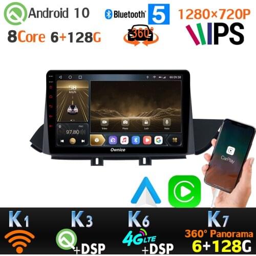 10" 6+128G 1280*720 Android 10 Car Radio GPS Navigation Player For Hyundai Elantra Celesta 360 4*AHD Camera HDMI 4G LTE WiFi