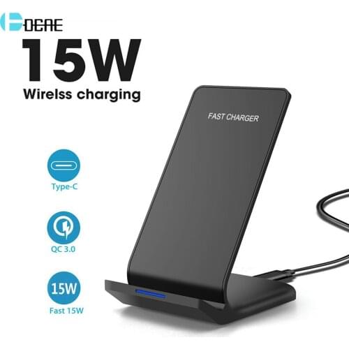 15W Fast Qi Wireless Charger Dock Station For iPhone 11 Pro Max XS XR X 8 USB C Charging Stand For Samsung S9 S10 S20 Note 20 10