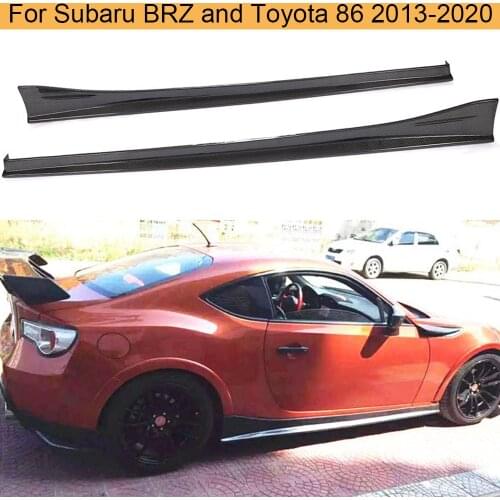 Carbon Fiber Car Side Skirts Body Kit For Subaru BRZ Toyota FT86 GT86 2013-2020 Body Kit Side Skirts Lip Apron Extension