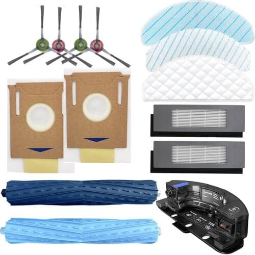 BPfire for ECOVACS Deebot T9AIVI Accessory Rubber Roller Main Brush HEPA Filter Side Brush Mop Cloth Dustbin Dustbag