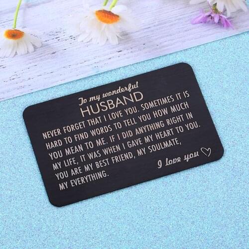 Valentines Day Gifts Wallet Inserts for Husband Boyfriend from Girlfriend Wife Anniversary Birthday Gifts for Couple Women Men