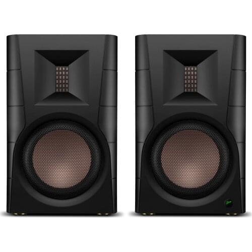 HiVi Swans D300 hifi Stereo Active Bluetooth 5.0 Bookshelf Speakers Desktop Audio 6.5" midwoofer Isodynamic ribbon tweeter