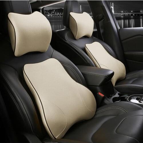 Travel Memory Foam Car Seat Auto Neck Pillow Headrest Cushion Lumbar Support